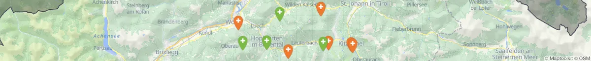 Map view for Pharmacies emergency services nearby Brixen im Thale (Kitzbühel, Tirol)
